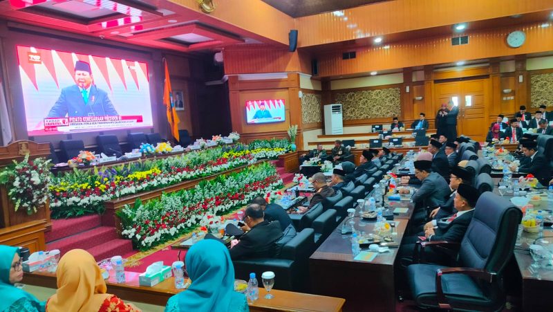Suasana Rapat Paripurna HUT RI di DPRD Kabupaten Serang. (IST)