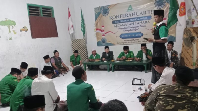 Konferancab ke-3 GP Ansor Tanara menetapkan Iwan Sugiarto sebagai ketua baru secara aklamasi. Regenerasi ini menunjukkan semangat kader muda dalam membangun organisasi yang lebih progresif dan adaptif di Serang.