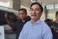 Wakil Gubernur Banten, Dimyati Natakusumah saat Memberikan Keterangan Pers. (Ist)