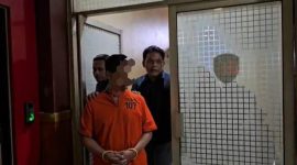 DPO Kasus Penipuan saat Digelandang Penyidik ke Polda Banten. (Ist)