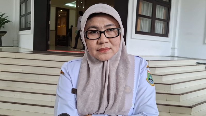 Plt Kepala Dinas Pariwisata Provinsi Banten, Hj. Linda Rohayati Fatimah saat memberikan keterangan pers. (FOTO: TotalBanten.com)