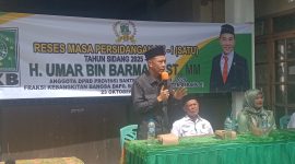 Anggota DPRD provinsi Banten,Umar Barmawi, Janji Tindak Cepat Aspirasi Warga Kampung Pasar, Desa Baros, Kecamatan Baros.