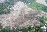 Penampakan TPA Cipeucang diambil dari udara. (Ist)