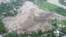 Penampakan TPA Cipeucang diambil dari udara. (Ist)