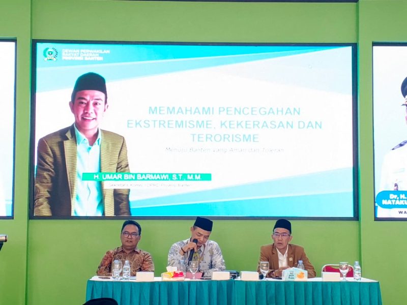 DPRD Provinsi Banten dan Kesbangpol Berikan Edukasi Pemahaman dalam Pencegahan Ekstrimisme Berbasis Kekerasan yang Mengarah pada Terorisme di Provinsi Banten.
