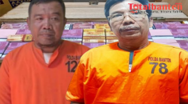 Tersangka Uang Palsu berinisial ES dan S. (Dok)