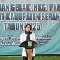 Bupati Serang Ratu Rachmatuzakiyah saat sambutan dalam acara Hari Kesatuan Gerak PPK ke-53. (Dok)