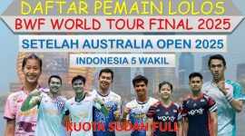 Turnamen BWF world tour 2025: makin memanas dan penuh gengsi.