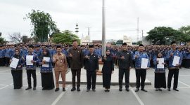 Bupati Serang Ratu Rachmatizakiyah  Lantik Pegawai Pemerintah Dan Perjanjian Kerja (PPPK) Paruh Waktu, Kabupaten Serang di Alun alun Keramat Watu.