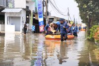 Banjir di Kota Tangerang. (Amanda/Total Banten)