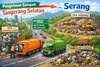 Warga Jakung Setuju, Uji Coba Pengiriman Sampah Tanggerang Selatan ke Serang TPA Cilowong