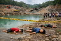 Galian C di Kampung Sitauan Kecamatan Taktakan Memakan Korban, Tiga Bocah Meninggal Dunia.