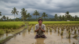 Petani Banten mengalami gagal panen.