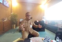 Kepala DPKD Kabupaten Serang, Rahmat Fitriyadi saat memberikan keterangan pers
