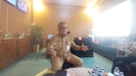 Kepala DPKD Kabupaten Serang, Rahmat Fitriyadi saat memberikan keterangan pers