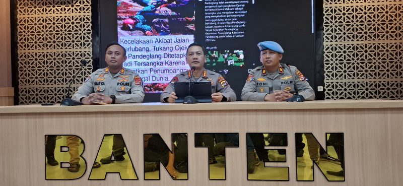Polda Banten dan Polres Pandeglang klarifikasi Soal kasus kecelakaan di Jalan Pandeglang-Labuan dalam Press Conference, kamis (23/2/2026).