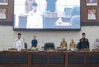 Dewan Perwakilan Rakyat Daerah (DPRD) Provinsi Banten Tutup Masa Persidangan Satu di Gedung DPRD Provinsi Banten.