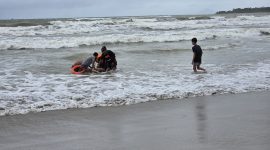 Pelajar Asal Tangerang Ditemukan Meninggal Dunia usai Terseret Ombak Pantai Camara, Cigeulis.  (Dok. Basarnas Banten)