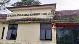 Bangunan Pos Pelayanan Kepolisian KEK Tanjung Lesung. (Foto. Engkos Kosasih)