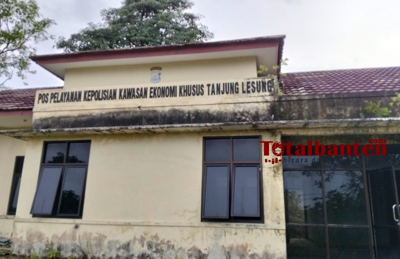 Bangunan Pos Pelayanan Kepolisian KEK Tanjung Lesung. (Foto. Engkos Kosasih)