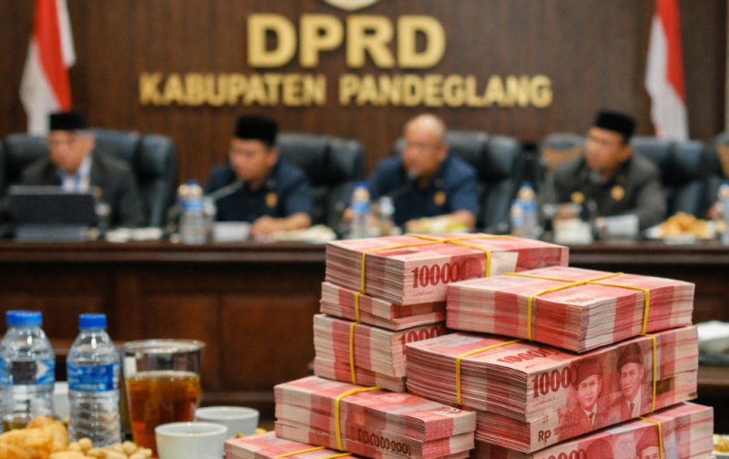 Ilustrasi Anggaran Makan dan Minum di DPRD Kabupaten Serang. (AI)