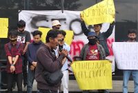 Peringatan Hari Pers Nasional Diwarnai Unjuk Rasa Wartawan, Desak Hentikan Intimidasi Terhadap Pers.