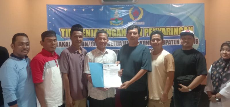 Agus Irawan Resmi Telah Menyerahkan Berkas Bakal Calon Ketua KONI Kabupaten Serang, (dok;Ipung)