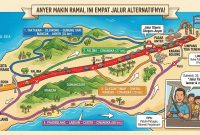 Peta Digital & Ilustrasi: Menghindari Kemacetan Menuju Surga Pesisir Banten