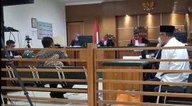 Suasana Sidang Mar-Up PDAM Lebak di PN Serang, Dok (Dir/Totalbanten.com)