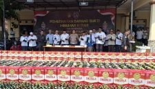 Polresta Serang kota Bersam Pemerintah Daerah Musnahkan Miras Jenin merek Singaraja Dan lainya, Dok (Dir/Totalbanten.com