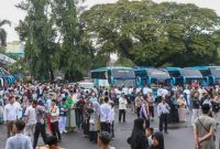 Pemberangkantan jemaah haji warga Kota Serang, Dok (Ist/Totalbanten.com).