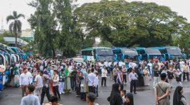 Pemberangkantan jemaah haji warga Kota Serang, Dok (Ist/Totalbanten.com).