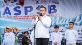 Gubernur Banten Andra Soni memastikan akan memberantas calo tenaga kerja. Hal itu ia ungkapkan dalam peringatan May Day 2026. (Dok)