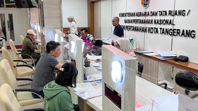 Pelayanan BPN Kota Tangerang. (Dok)