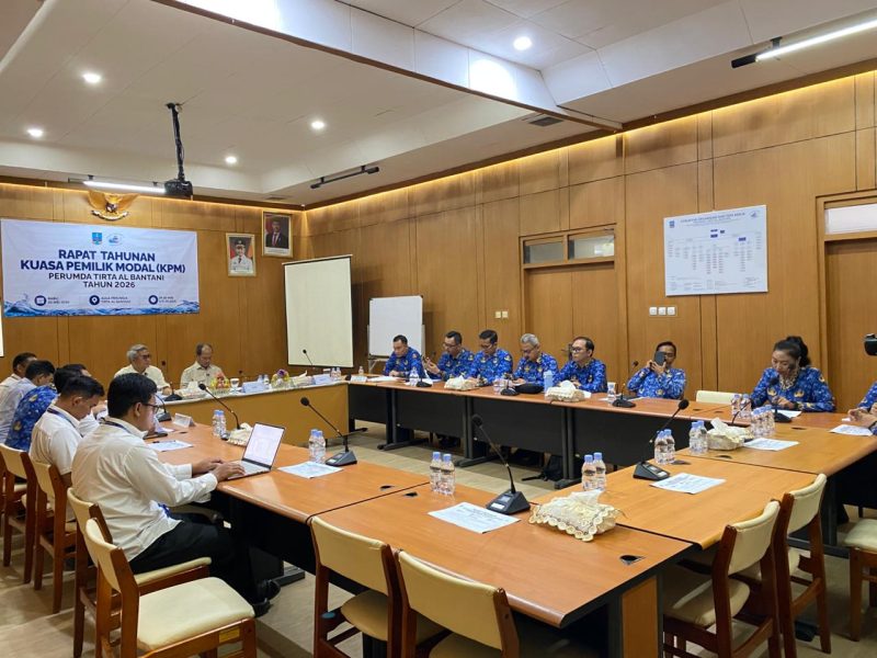 Suasana Rapat Tahunan Kuasa Pemilik Modal (KPM) yang digelar di Aula Perumda Tirta Al Bantani, Rabu (20/5/2026).