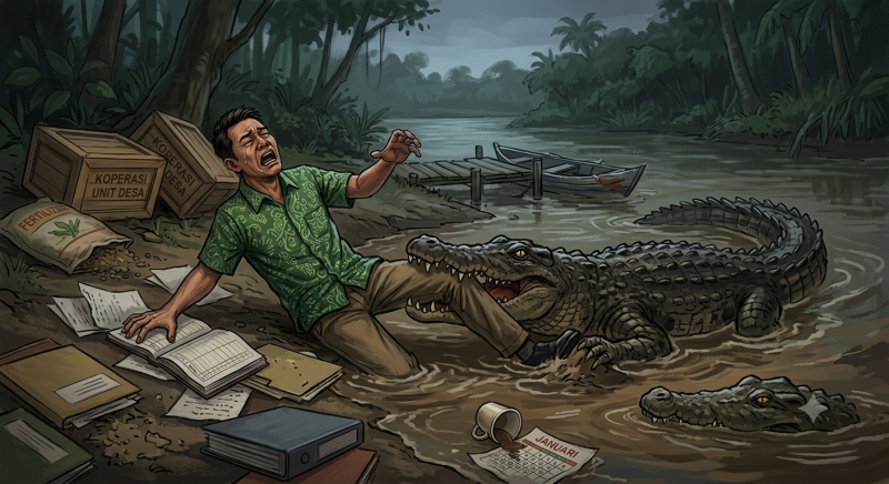 Pegawai Koperasi TNUK Diterkam Buaya di Perairan Pulau Peucang Kabupaten Pandeglang dok; ( Ilustrasi) 