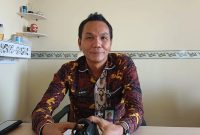 Kepala Bidang Koperasi pada Dinas Koperasi, UMKM, Perindustrian dan Perdagangan (Diskoumperindag) Kabupaten Serang, Mokhamad Rifki saat memberikan keterangan pers. (Dok. TotalBanten)