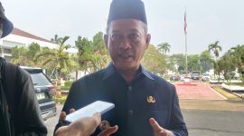 Wakil Bupati Serang, Najib Hamas saat memberikan keterangan pers. (Dok)