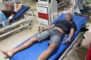 Dua anggota Polda Banten saat dirawat di RSDP Kabupaten Serang. (Dok)