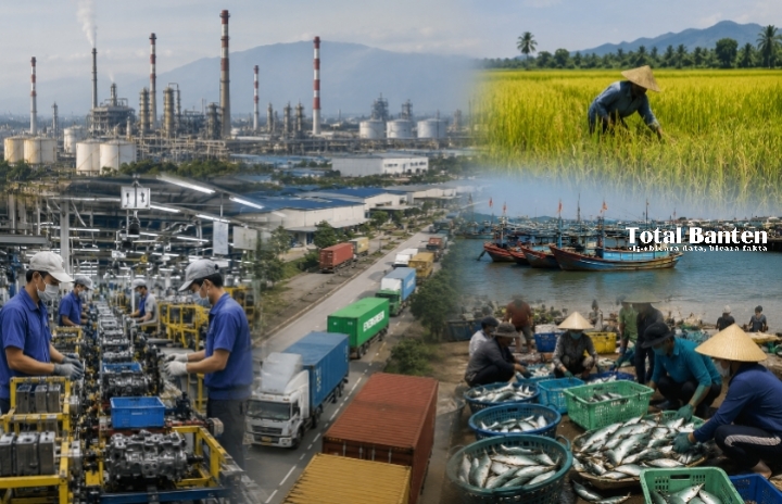 Perekonomian Banten masih bergantung pada industri, meski daerah ini memiliki sawah dan perkebunan yang luas. (Dok/Total Banten)
