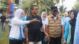 Menteri Desa dan Pembangunan Daerah Tertinggal (Mendes PDT) Yandri Susanto saat menghadiri Exciting Banten Festival 2026 di Anyer, Kabupaten Serang. (Dok)