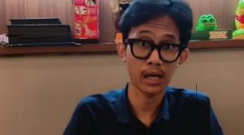 Ketua DEMA UIN Jakarta, Achmad Hafizh saat memberikan keterangan pers. (Dok)