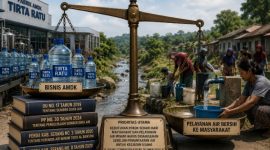 Foto Ilustrasi: Pelayanan air bersih kepada masyarakat harus menjadi prioritas utama, meskipun Tirta Al Bantani tengah mengembangkan bisnis air minum dalam kemasan. (Dok)