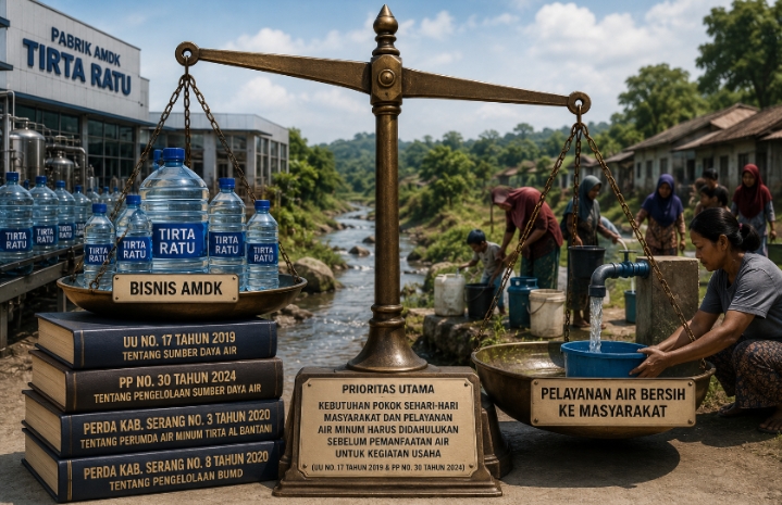 Foto Ilustrasi: Pelayanan air bersih kepada masyarakat harus menjadi prioritas utama, meskipun Tirta Al Bantani tengah mengembangkan bisnis air minum dalam kemasan. (Dok)