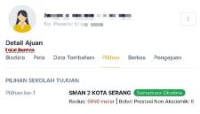 Data Bobot Peserta Non Akademik : 6