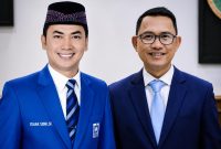 Ketua Fraksi PAN DPRD Banten, Ishak Sidik (Kiri), Ketua Fraksi Gerindra DPRD Kabupaten Serang, A Muhibin (Kanan)