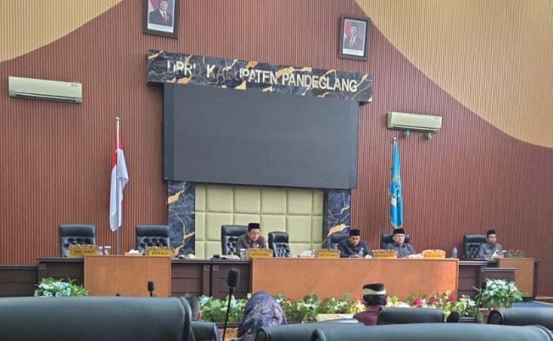 Suasana Ruang Rapat Paripurna DPRD Kabupaten Pandeglang, Dok (Gun/Totalbanten.com)