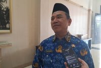 Kepala BPKAD Banten Mahdani saat memberikan keterangan pers. (Dok)