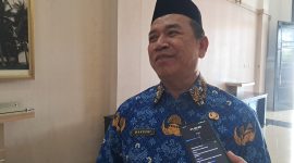 Kepala BPKAD Banten Mahdani saat memberikan keterangan pers. (Dok)