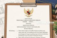 Draft Rencana Peraturan Daerah Kabupaten Serang,Tentang Bangunan Gedung, Dok (Totalbanten.com)